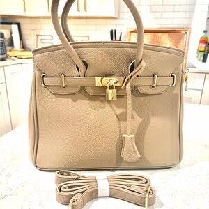 Brand New Unbranded Kelly style Tote Bag with Detachable Strap
